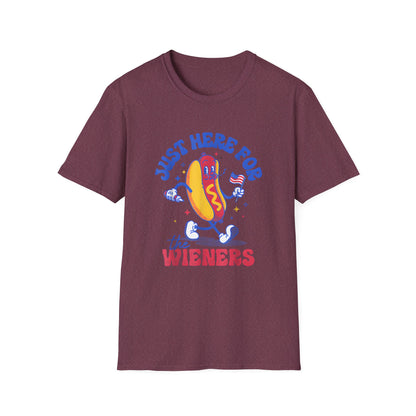 Hotdog 4th of July Just Here for the Weiners T-Shirt