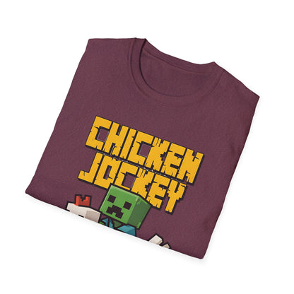 Retro Gamer Miner Chicken Jokey Funny Gaming T-Shirt