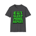 Funny Miner Gamer Eat Sleep Mine Repeat T-shirt