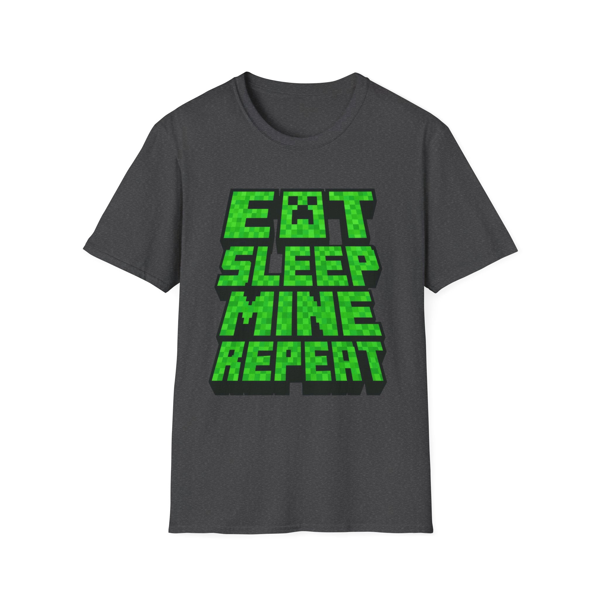 Funny Miner Gamer Eat Sleep Mine Repeat T-shirt