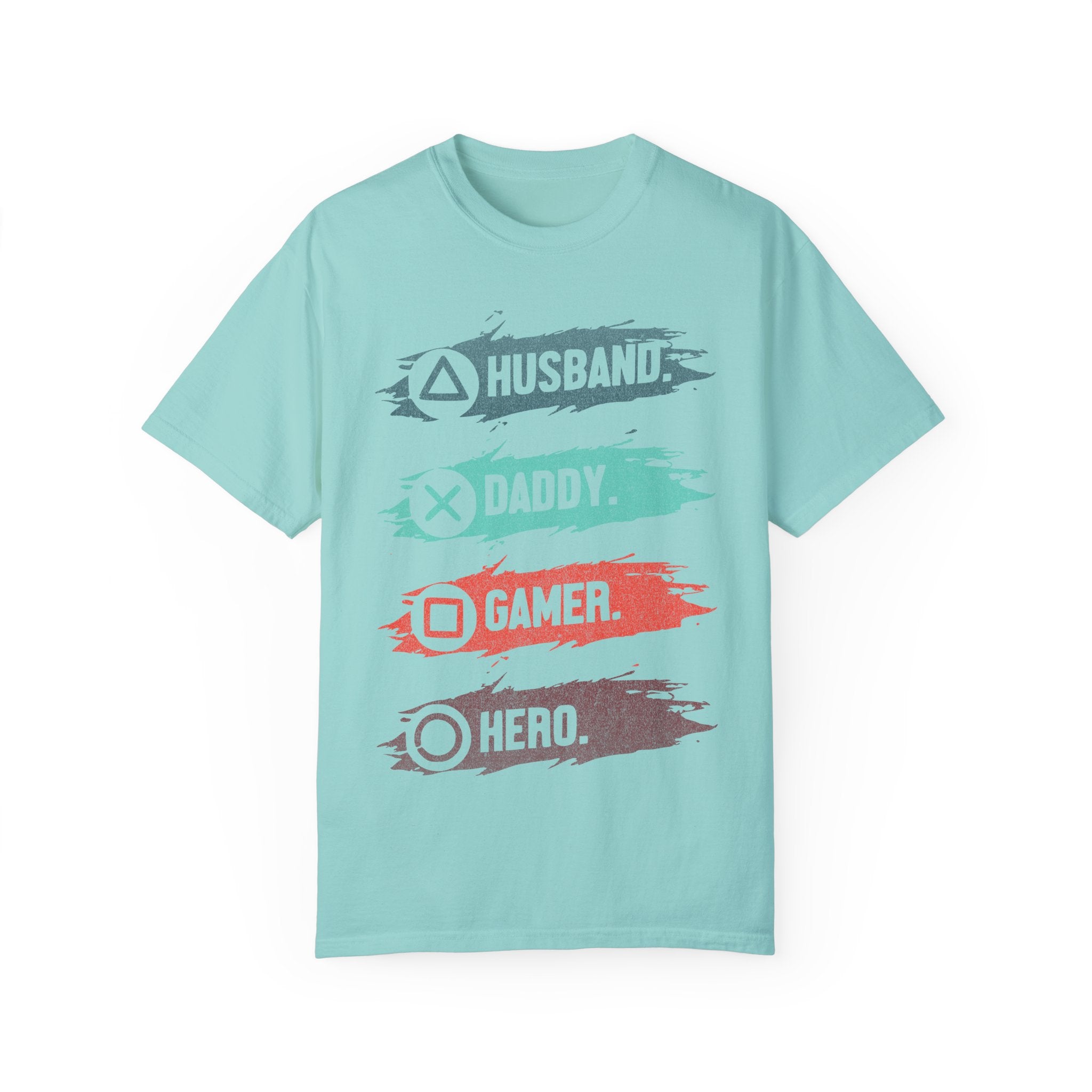 Husband Daddy Gamer Hero Funny Dad Gamer T-shirt