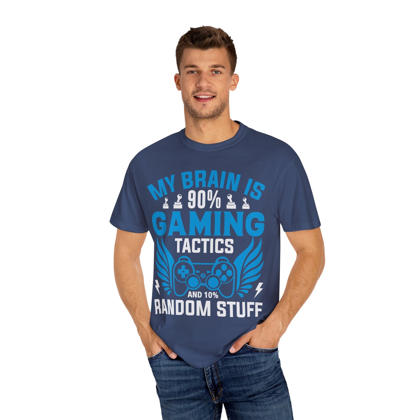 My Brain is 90% Gaming Tactics and 10% Random Stuff Gamer T-shirt