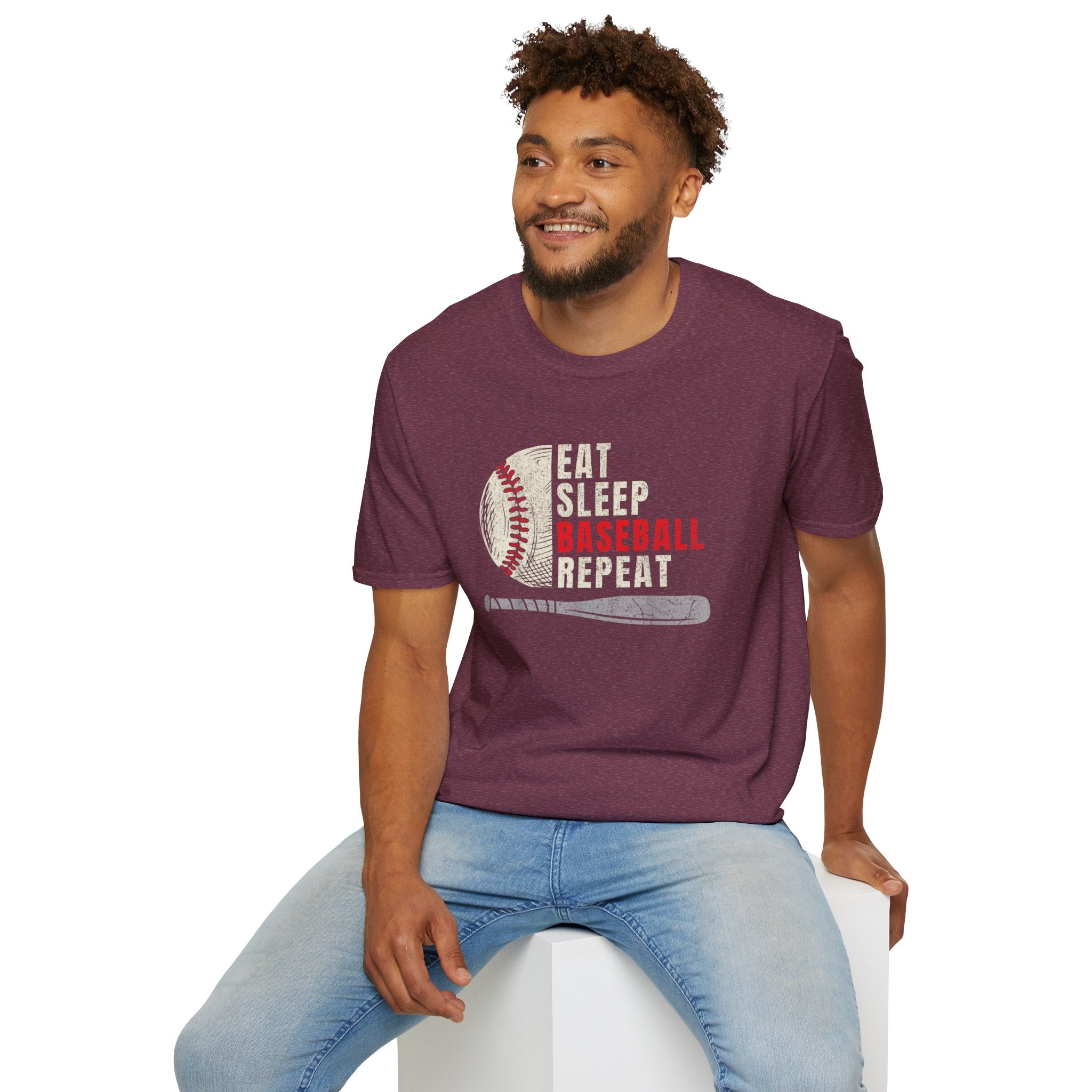 Eat Sleep Baseball Repeat – Funny Baseball T-Shirt