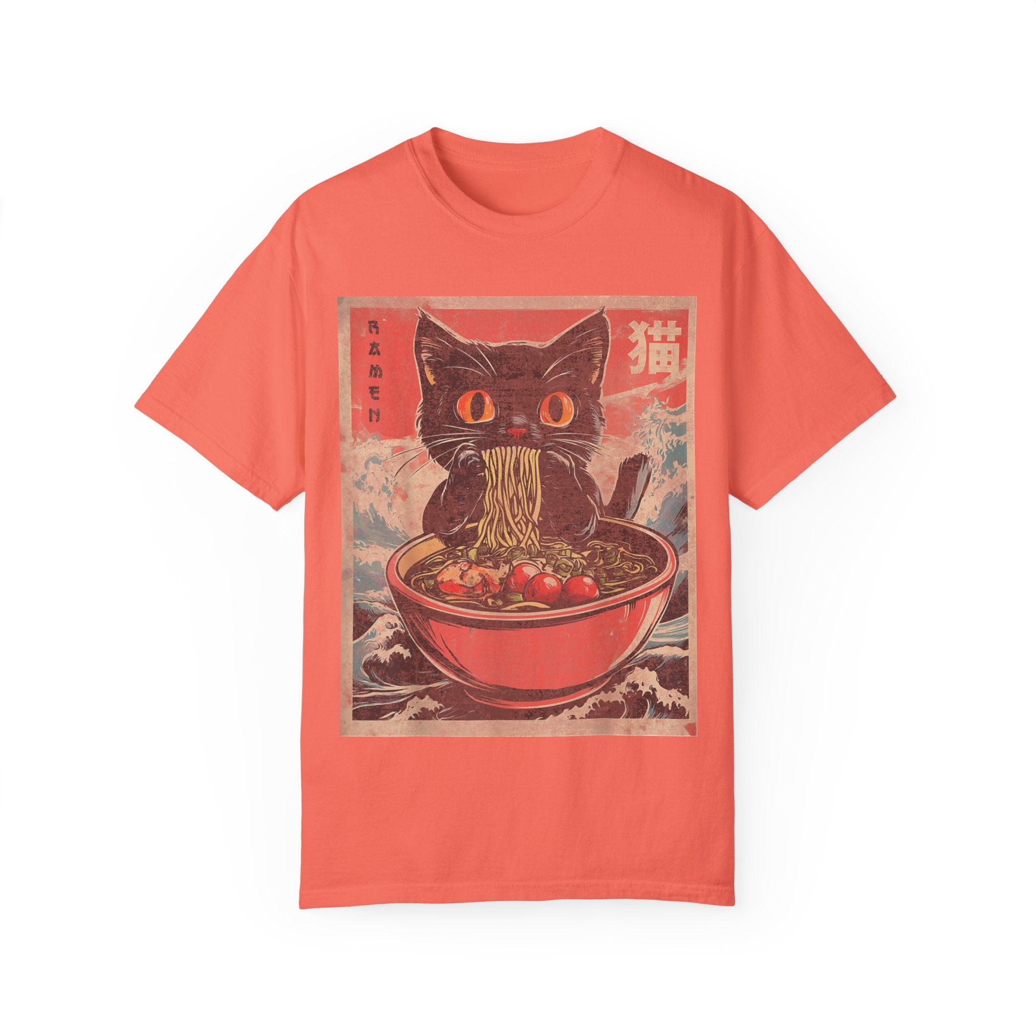 Anime Cat Eating Ramen – Japanese Kawaii Neko Food  T-shirt