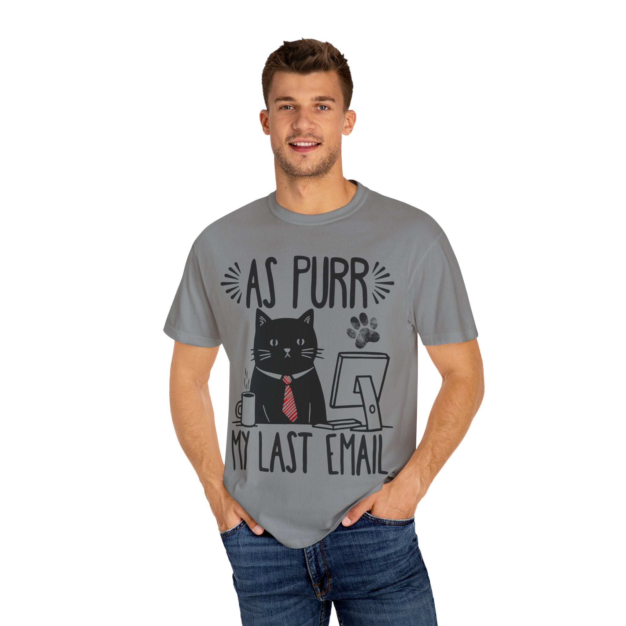 As Purr My Last Email Funny Cat T-shirt