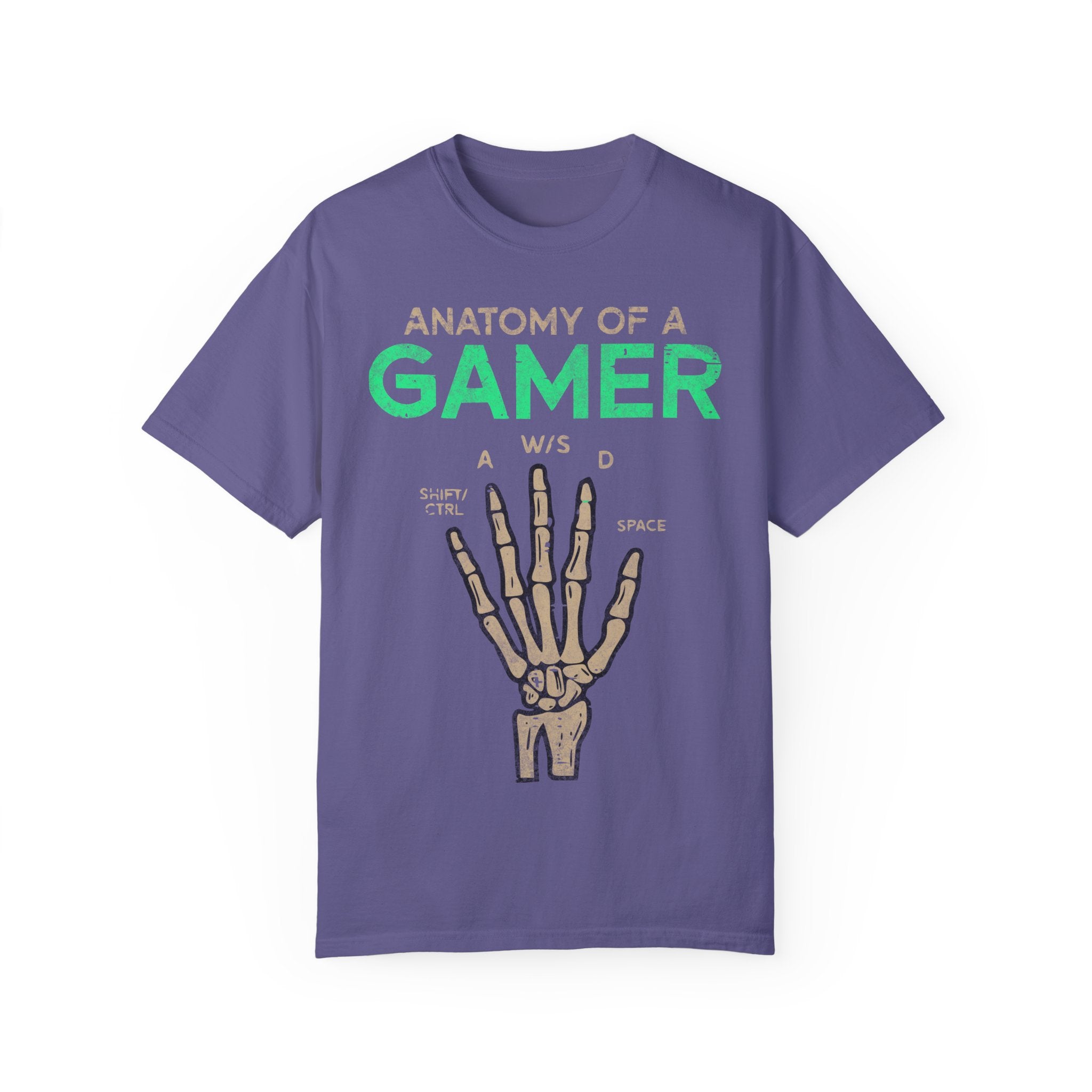 Anatomy of a Gamer – Skeleton Hand with Keyboard Gaming T-shirt