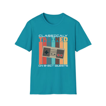 Retro Classically Trained on 8-Bit Quests Gamer T-Shirt