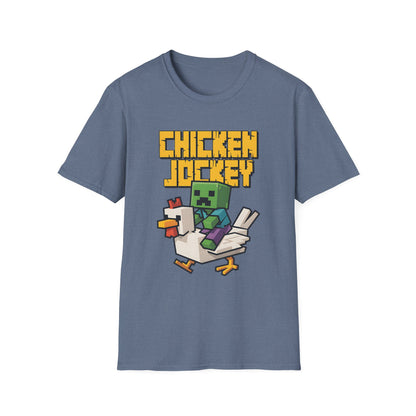 Retro Gamer Miner Chicken Jokey Funny Gaming T-Shirt