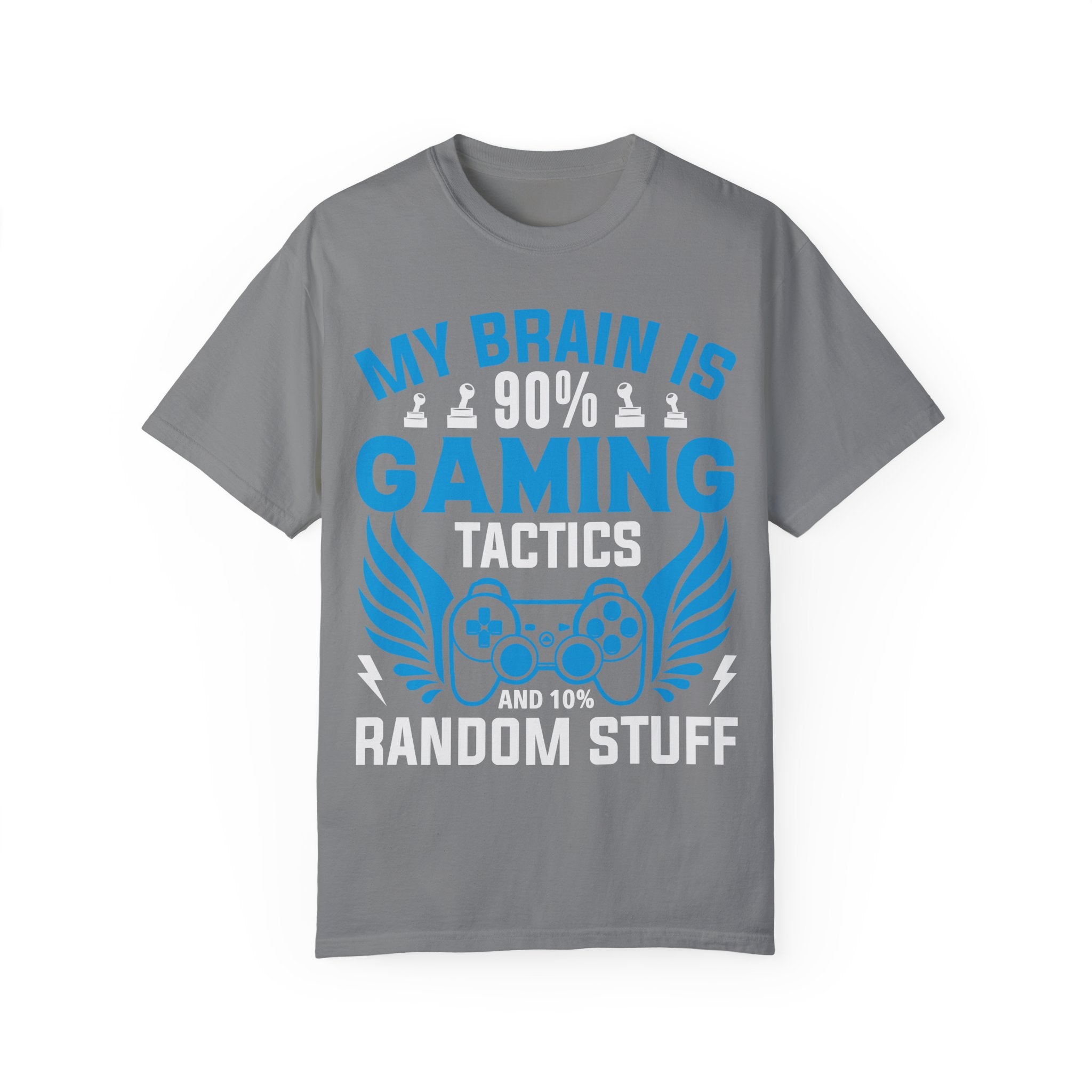 My Brain is 90% Gaming Tactics and 10% Random Stuff Gamer T-shirt