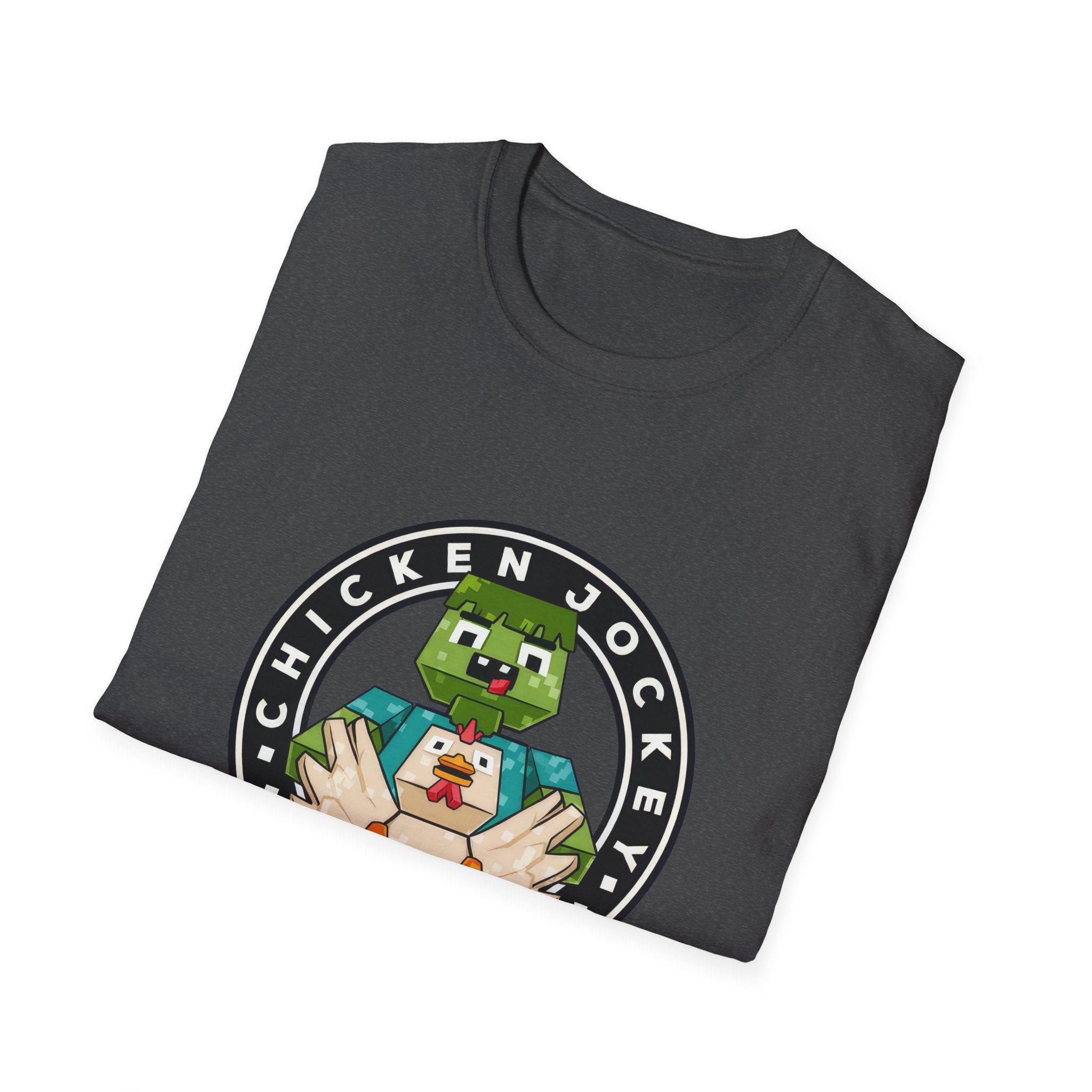 Funny Gaming Pixelated Chicken Jokey T-Shirt