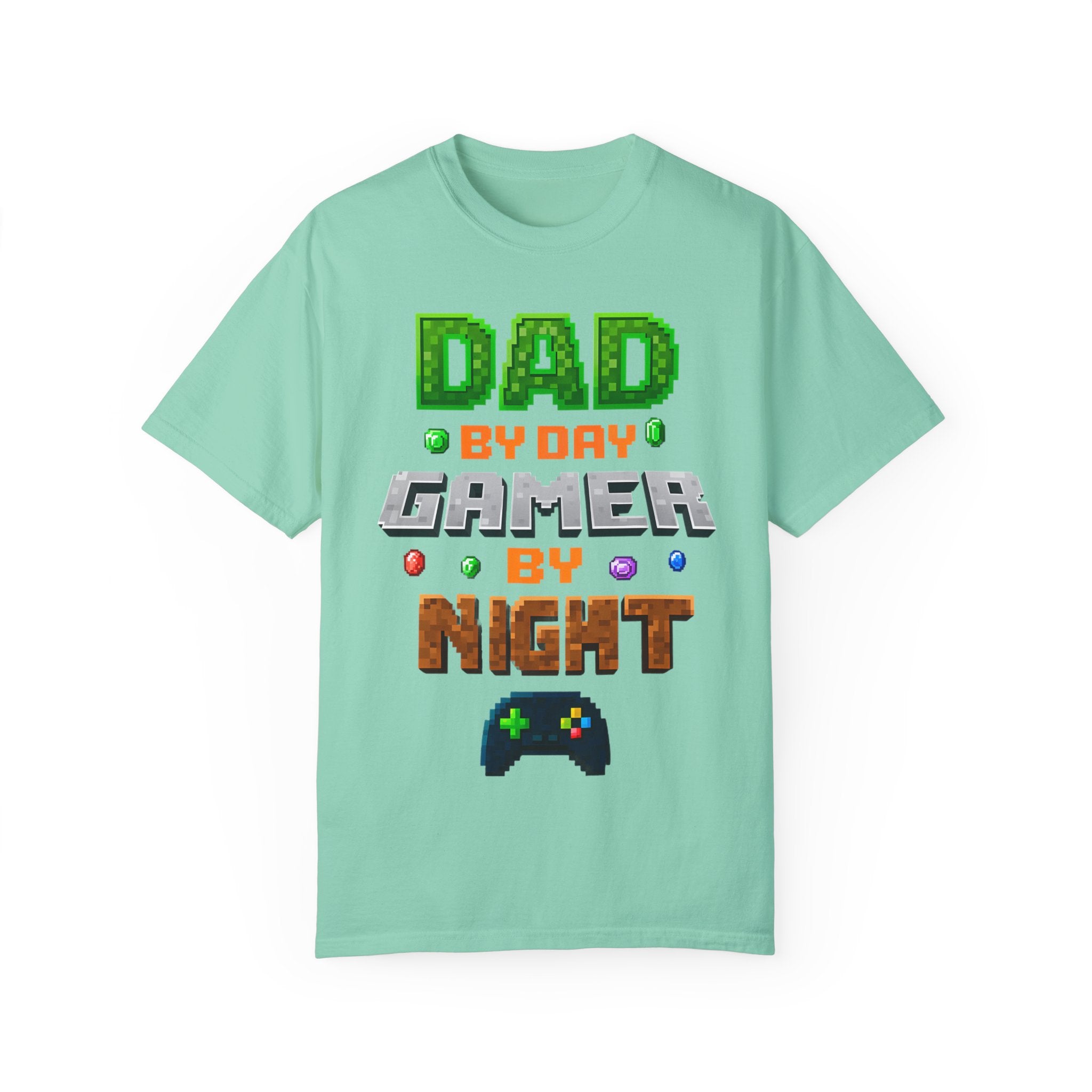 Dad By Day, Gamer By Night – Pixel Hero T-shirt