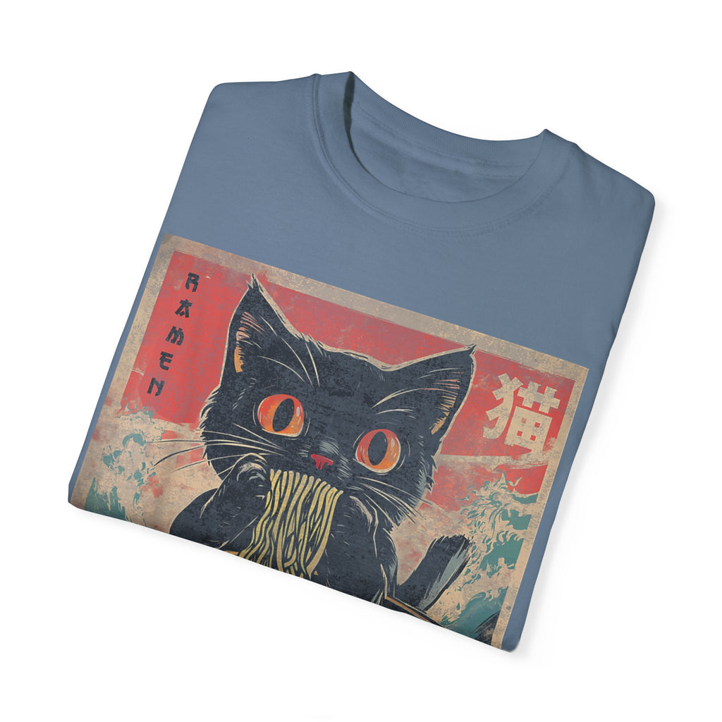 Anime Cat Eating Ramen – Japanese Kawaii Neko Food  T-shirt