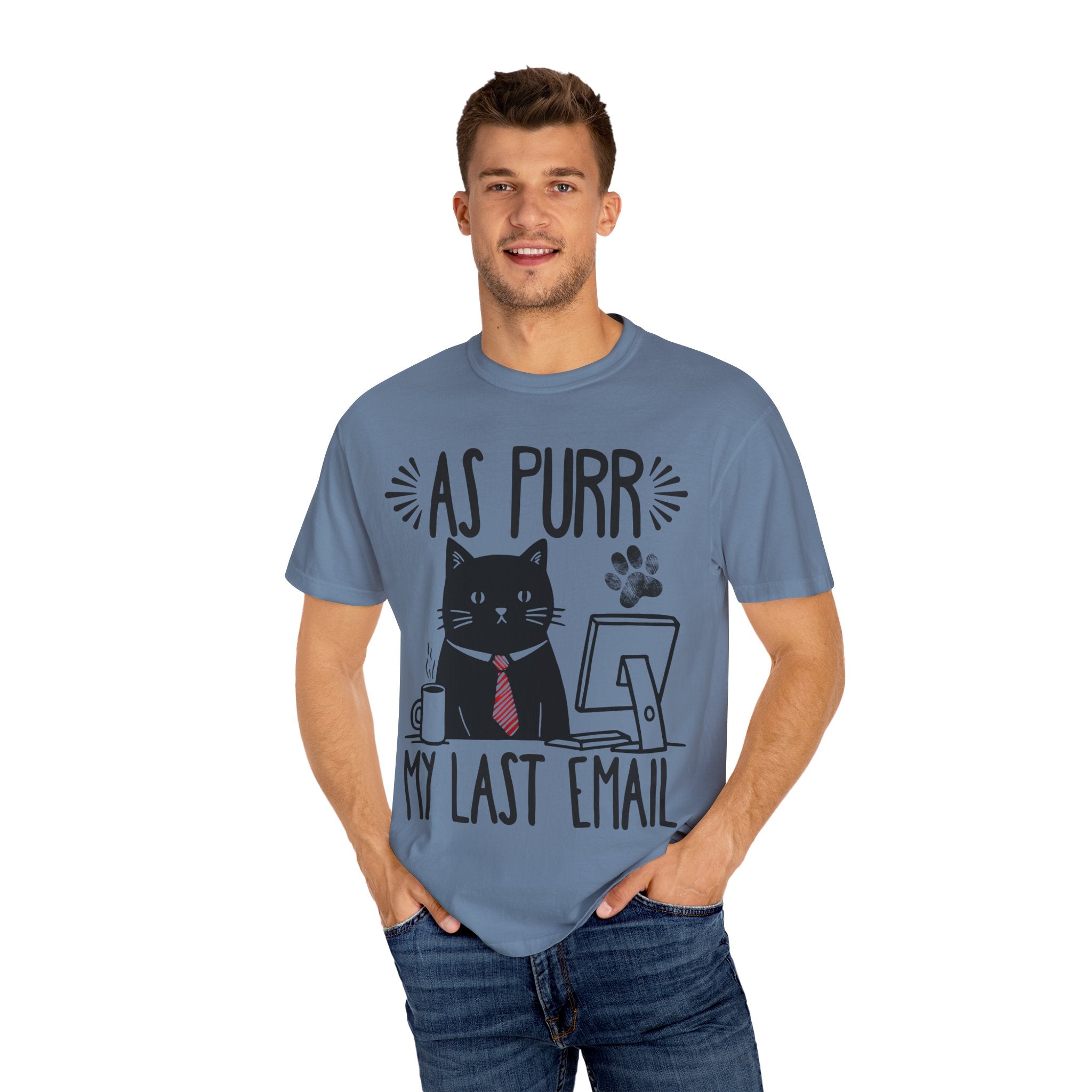 As Purr My Last Email Funny Cat T-shirt