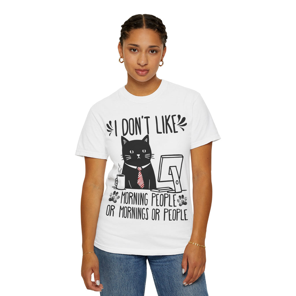 I Don’t Like Morning People... Or Mornings... Or People Funny Cat T-shirt