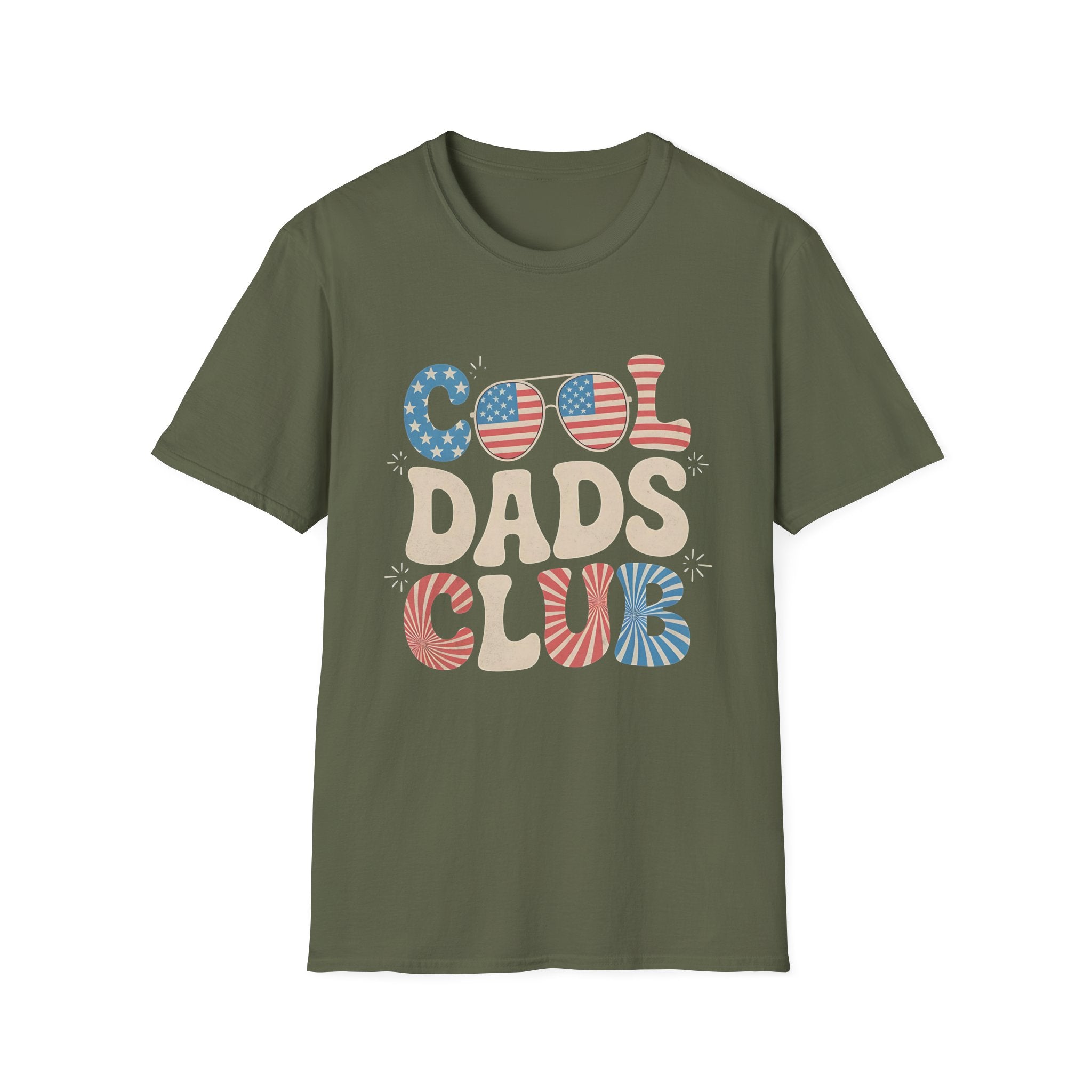 USA 4th of July Cool Dads Club America Father's Day T-shirt