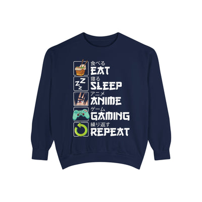 Anime Eat Sleep Anime Gaming Repeat – Funny Anime Gamer Sweatshirt