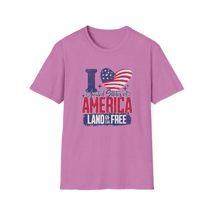 I Love United States of America 4th of July T-Shirt