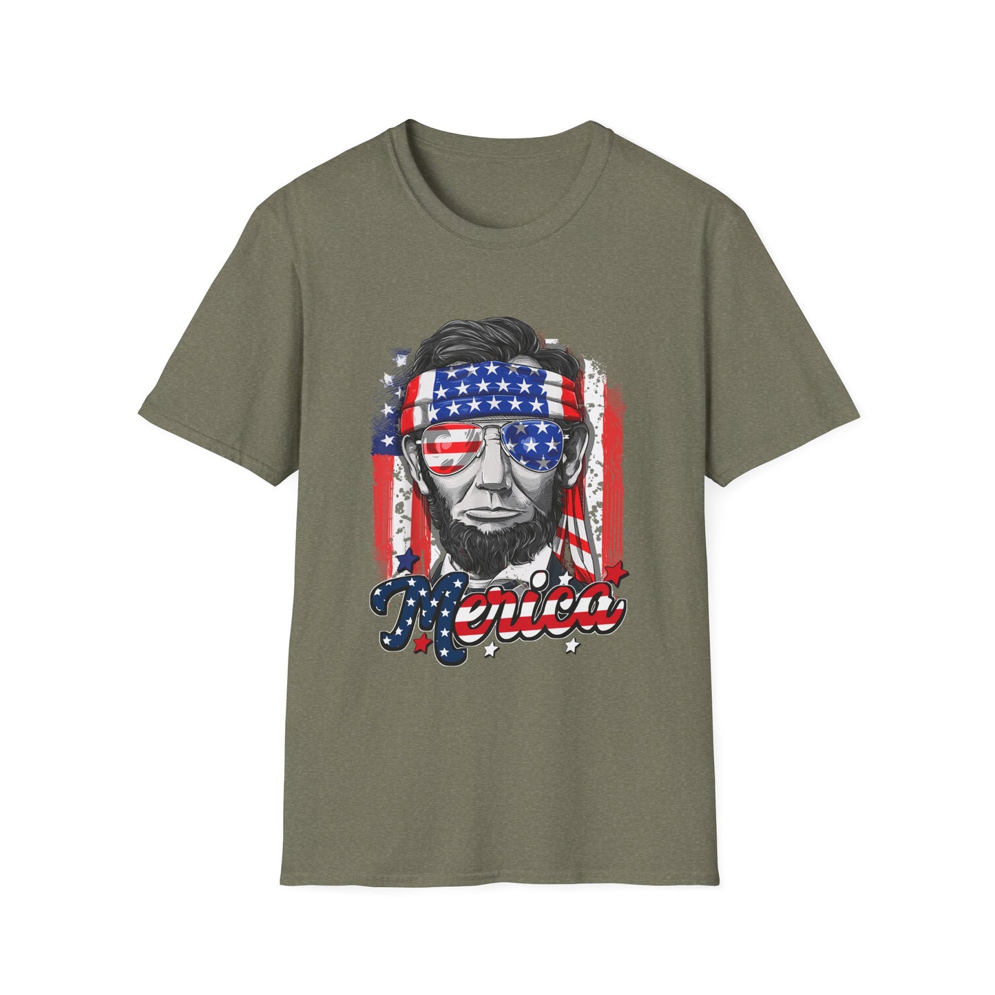 US Abe President Lincoln Merica 4th of July T-Shirt