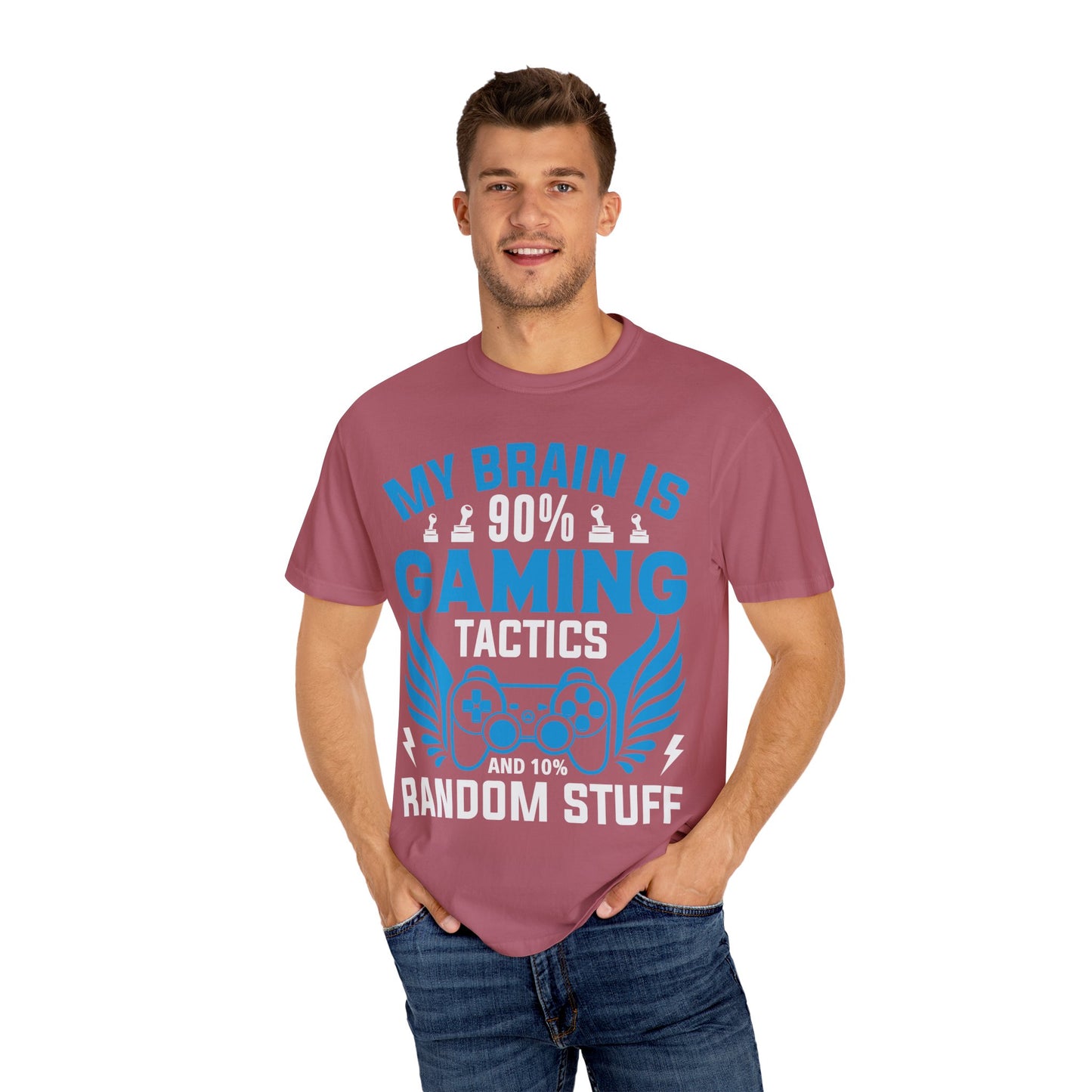 My Brain is 90% Gaming Tactics and 10% Random Stuff Gamer T-shirt