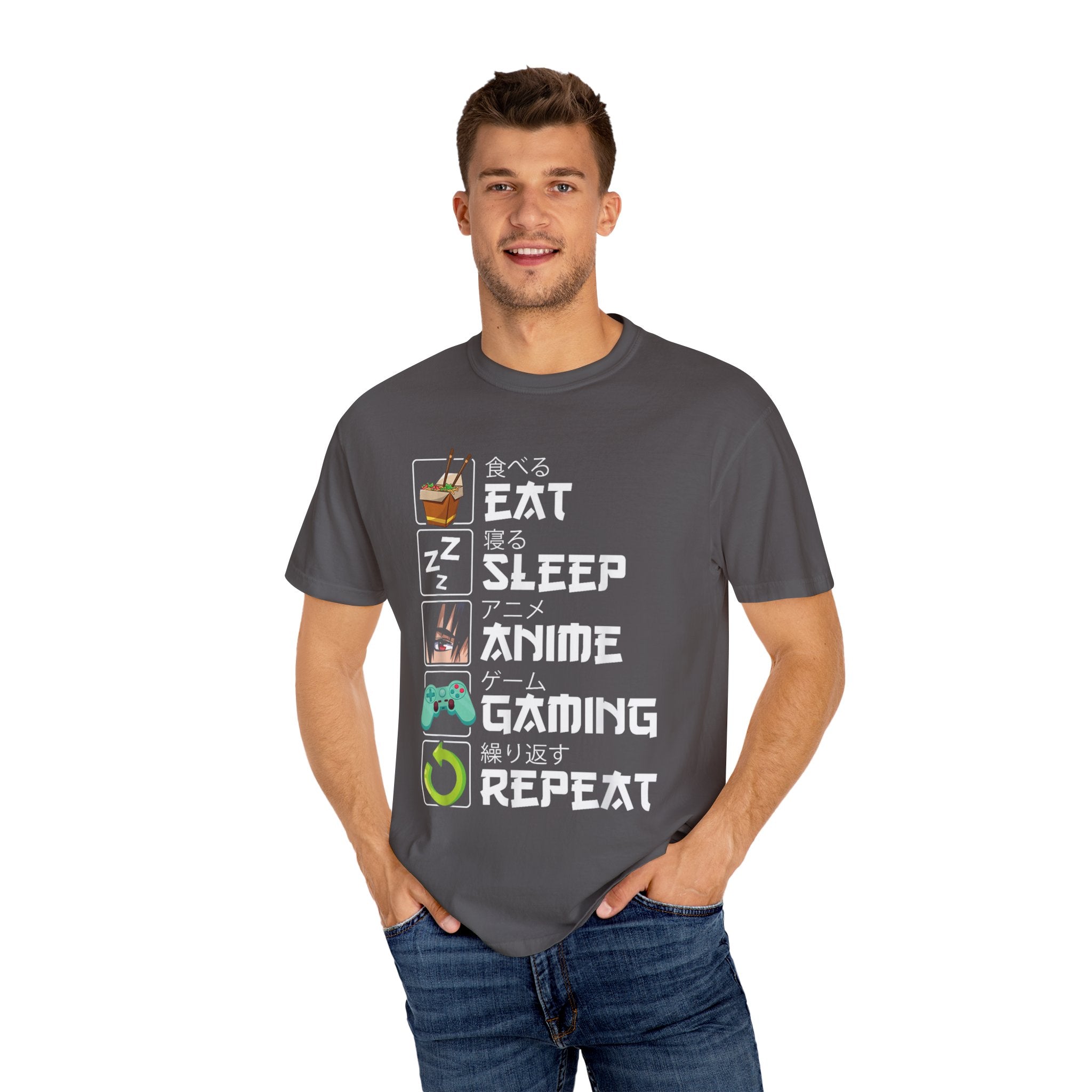 Eat Sleep Anime Gaming Repeat Anime Gaming T-shirt