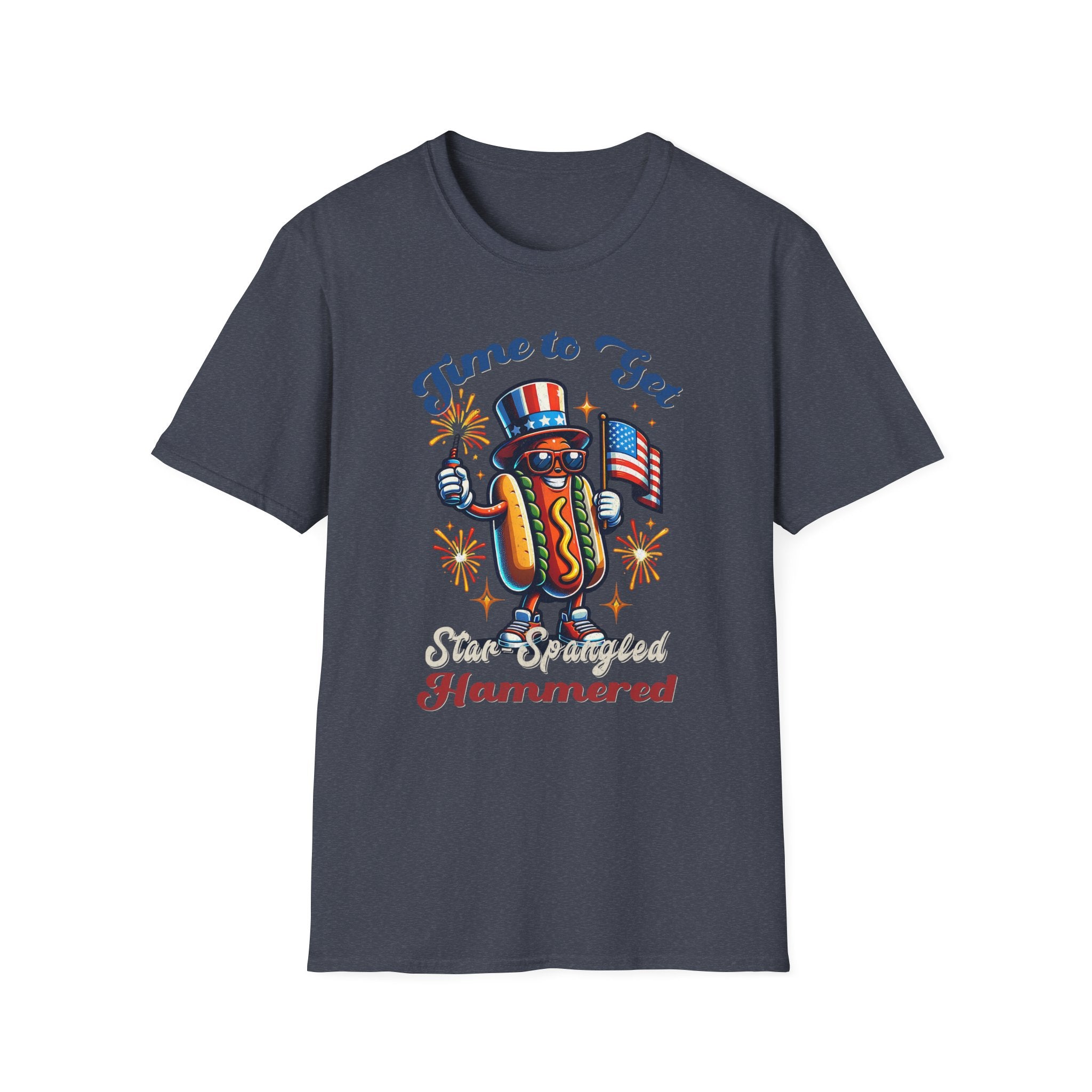 BBQ Hotdogs & Star-Spangled Shenanigans 4th of July T-shirt