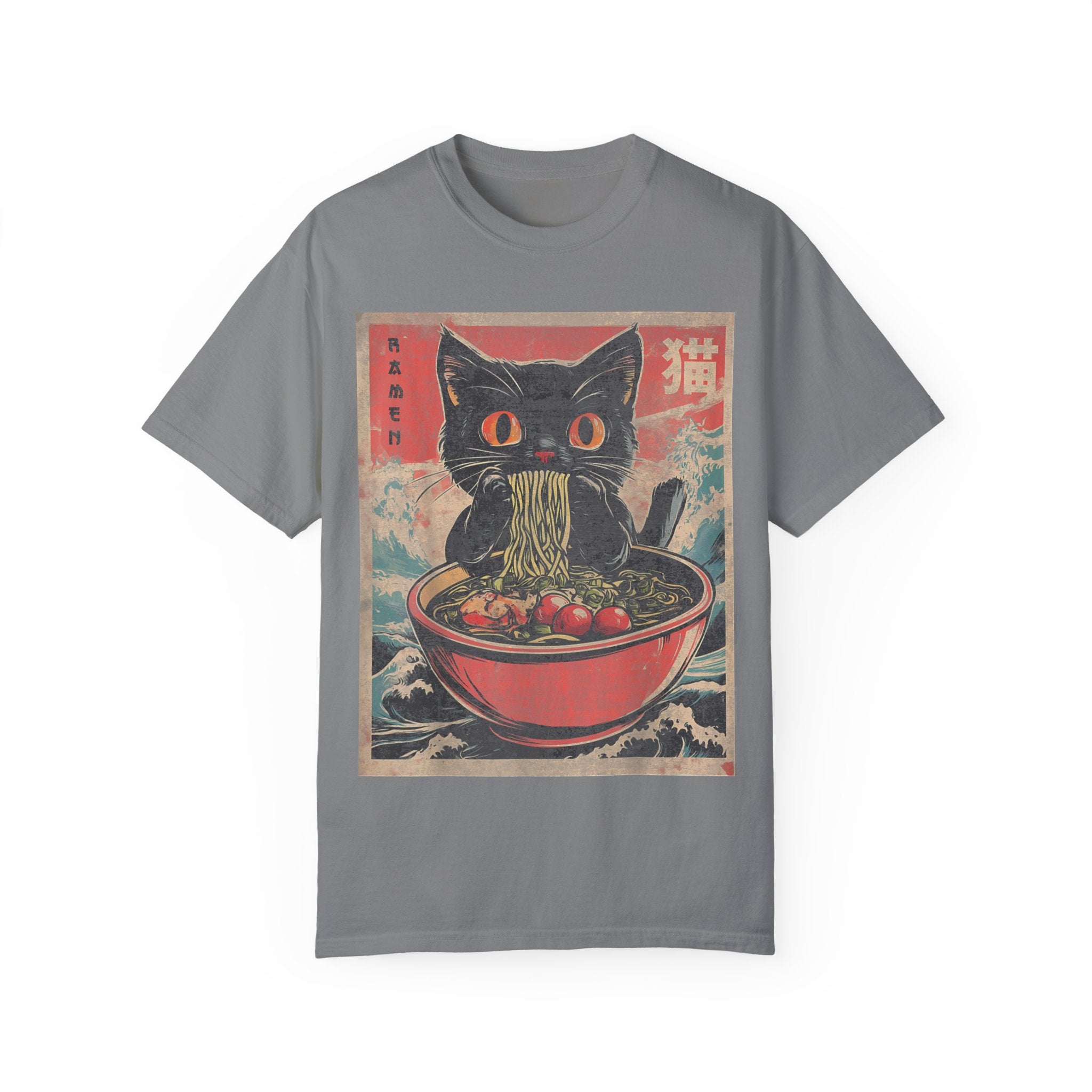 Anime Cat Eating Ramen – Japanese Kawaii Neko Food  T-shirt