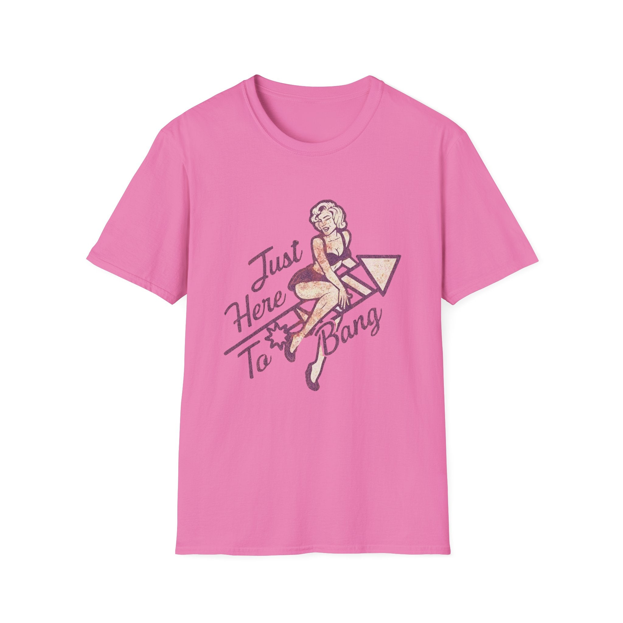 Just Here to Bang Firecrackers 4th of July Adult T-shirt