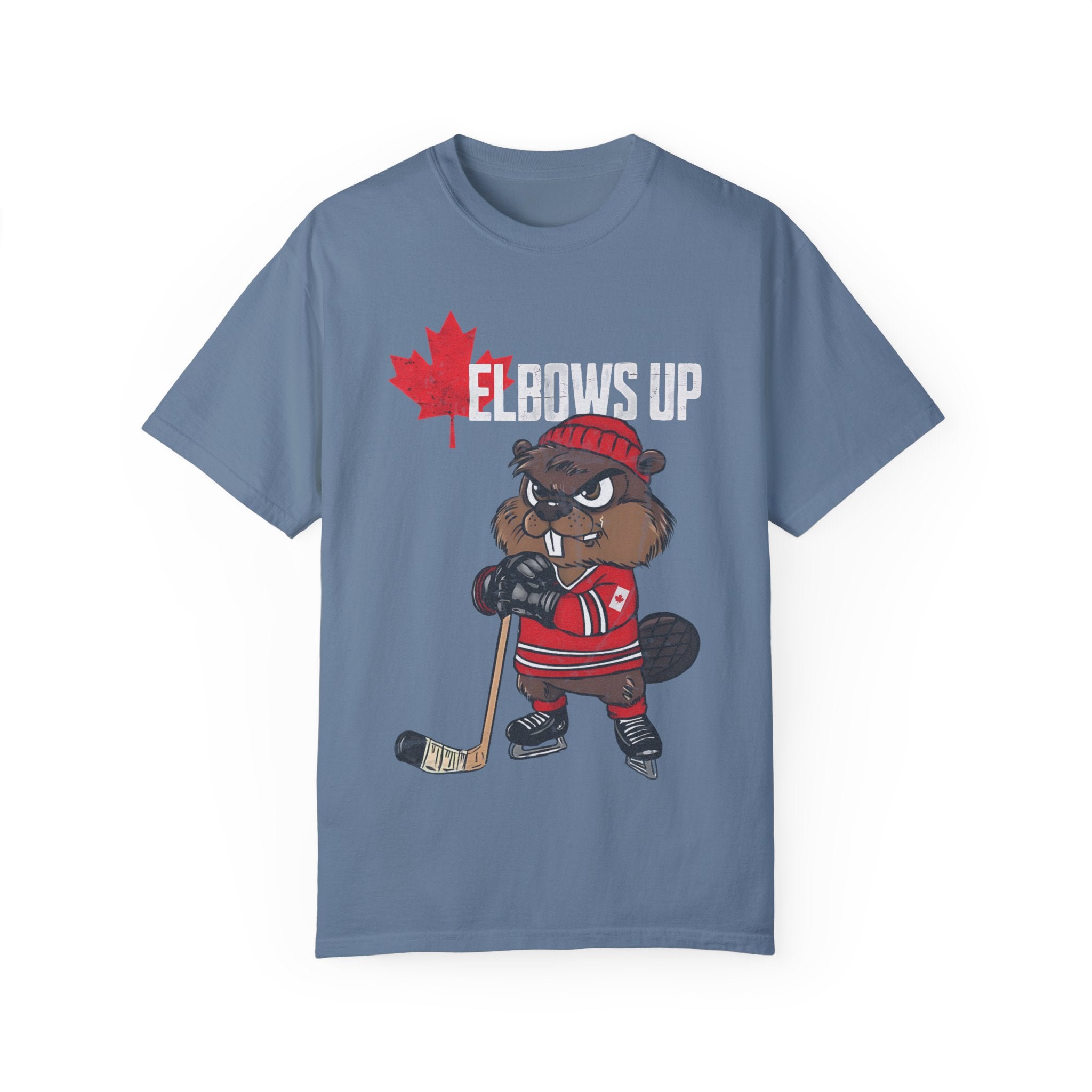 Elbows Up Canada Beaver Hockey Player T-shirt