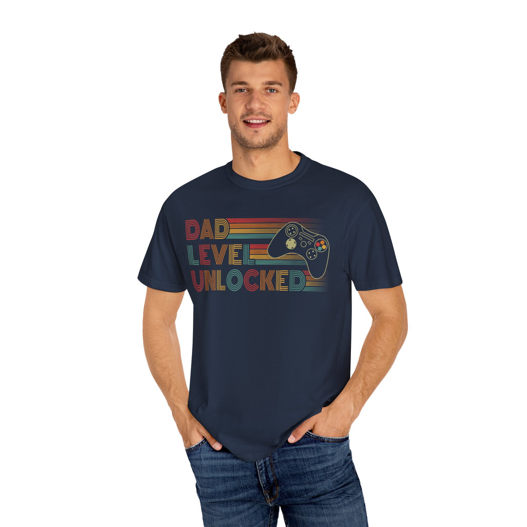 Dad Level Unlocked Retro Gaming Dad T-shirt