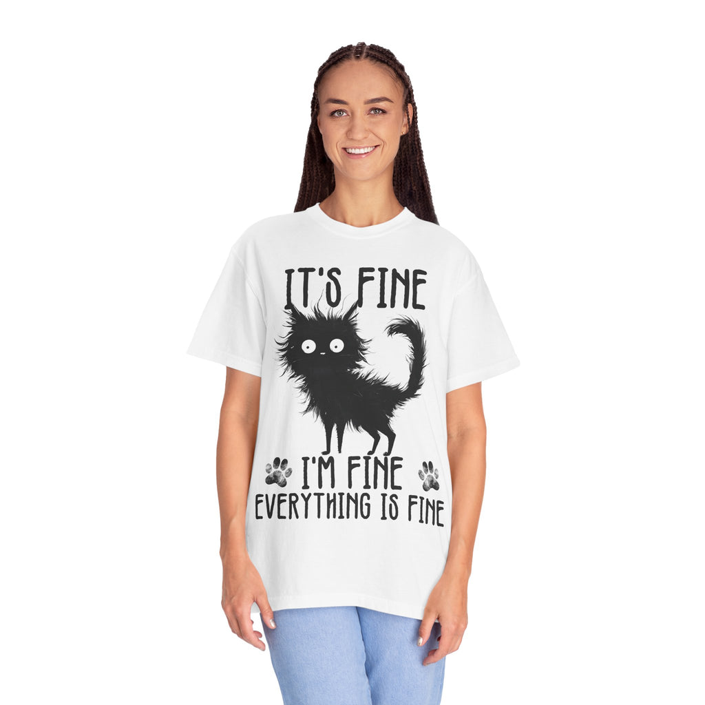 I’m Fine, It’s Fine, Everything Is Fine Funny Cat Kitten T-Shirt