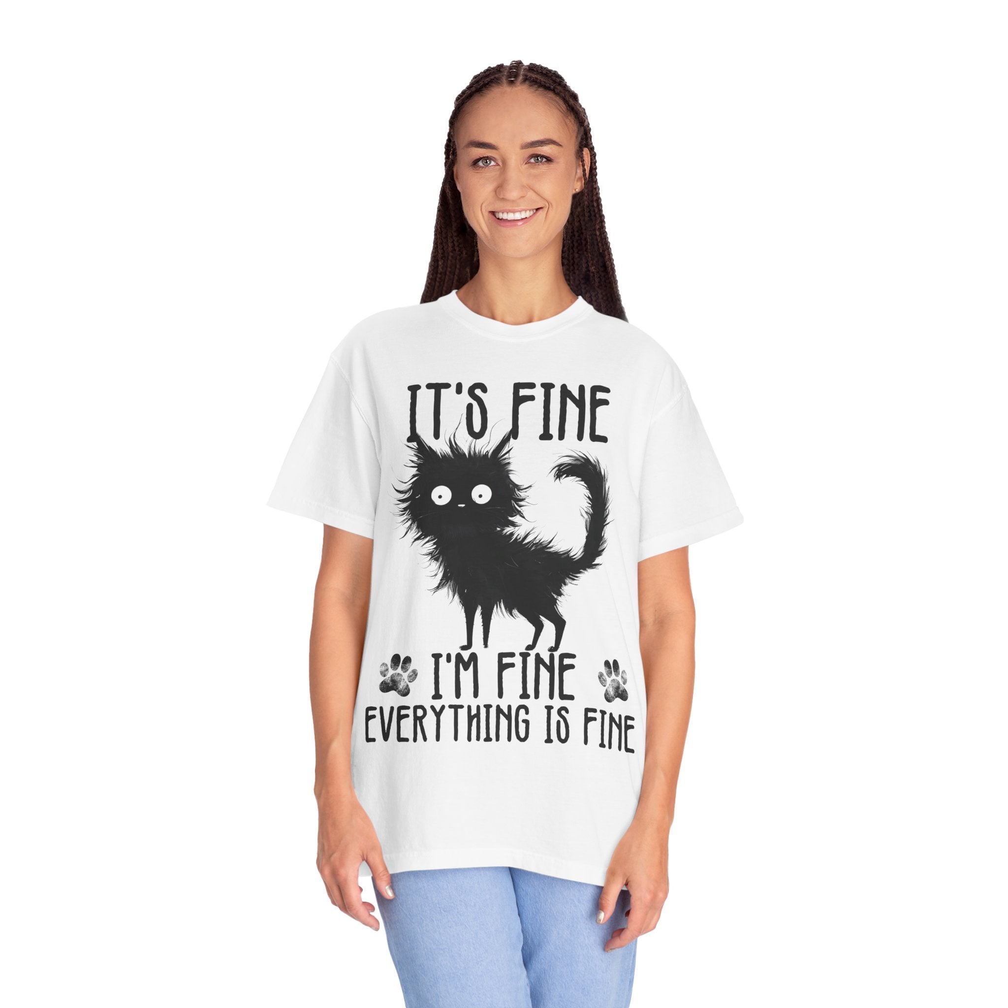 I’m Fine, It’s Fine, Everything Is Fine Funny Cat Kitten T-Shirt