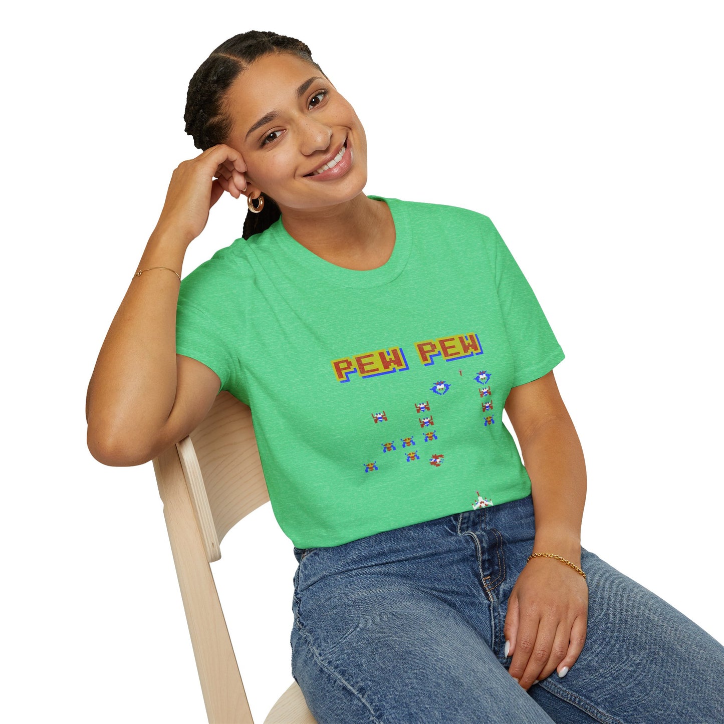 PEW PEW Retro Video Game Vintage Gaming Gamer T-Shirt