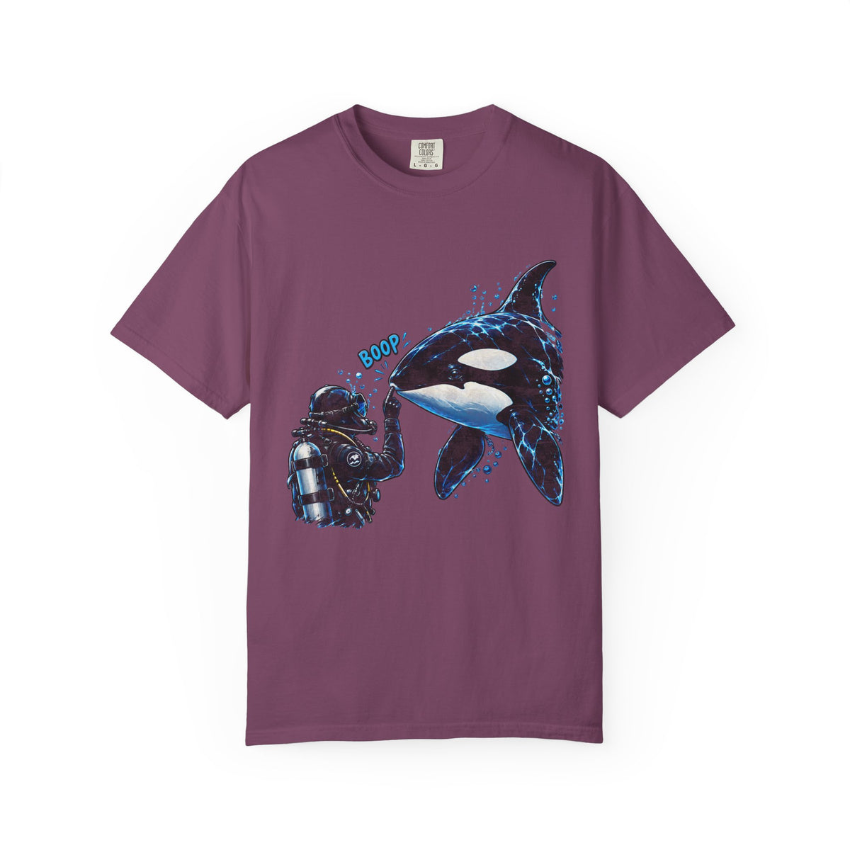 Orca Boop Snoot Shirt, Scuba Diver T Shirt, Killer Whale Tee, Ocean Lover Gift, Marine Biology Shirt | Comfort Colors® T-Shirt