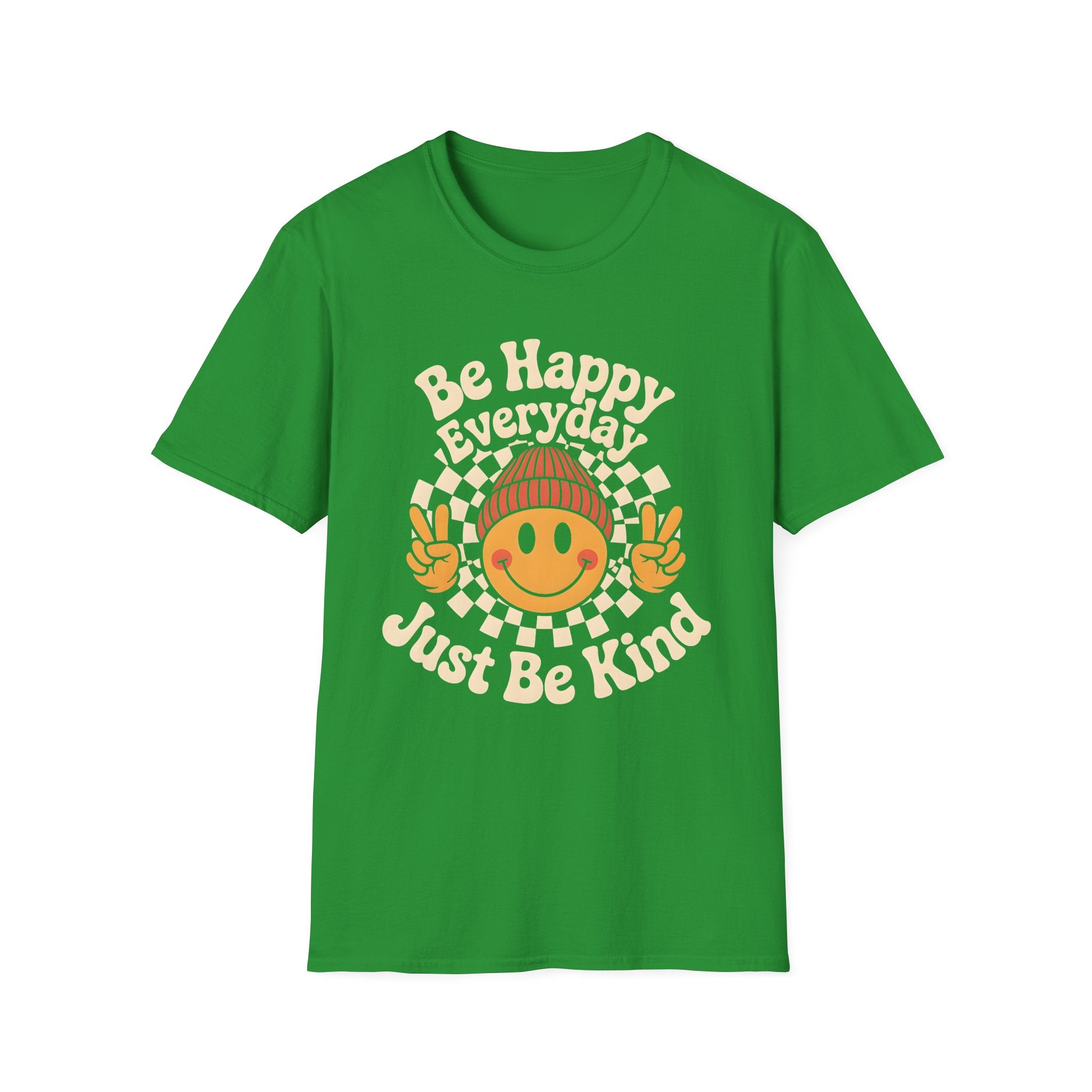 Be Happy Everyday Just Be Kind Cute Smiley Face T-Shirt