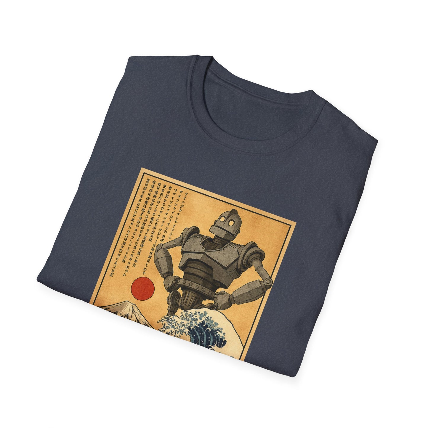Giant Robot Over Mount Fuji Retro Anime T-shirt