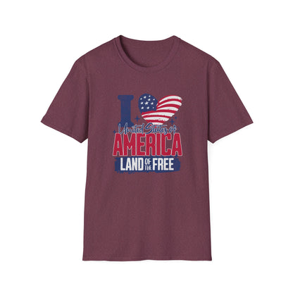 I Love United States of America 4th of July T-Shirt