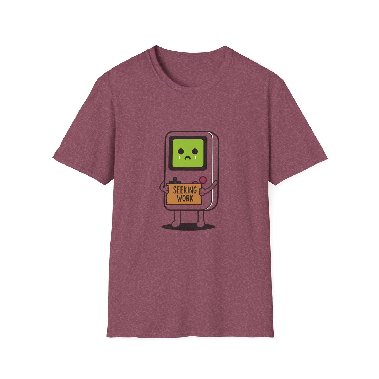 Seeking Work Funny Unemployed Retro Gamer T-Shirt