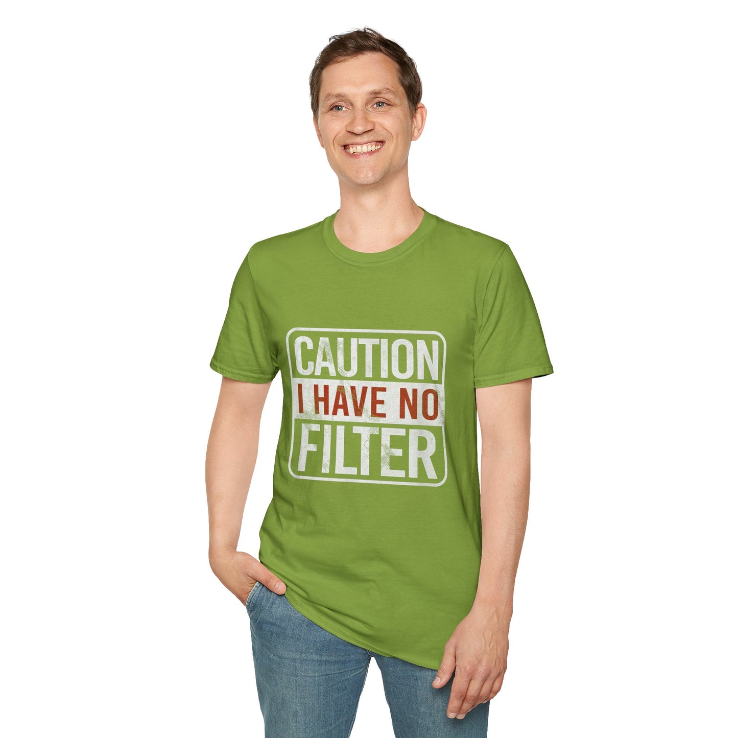 Sarcastic Quote Caution I Have No Filter Funny T-shirt