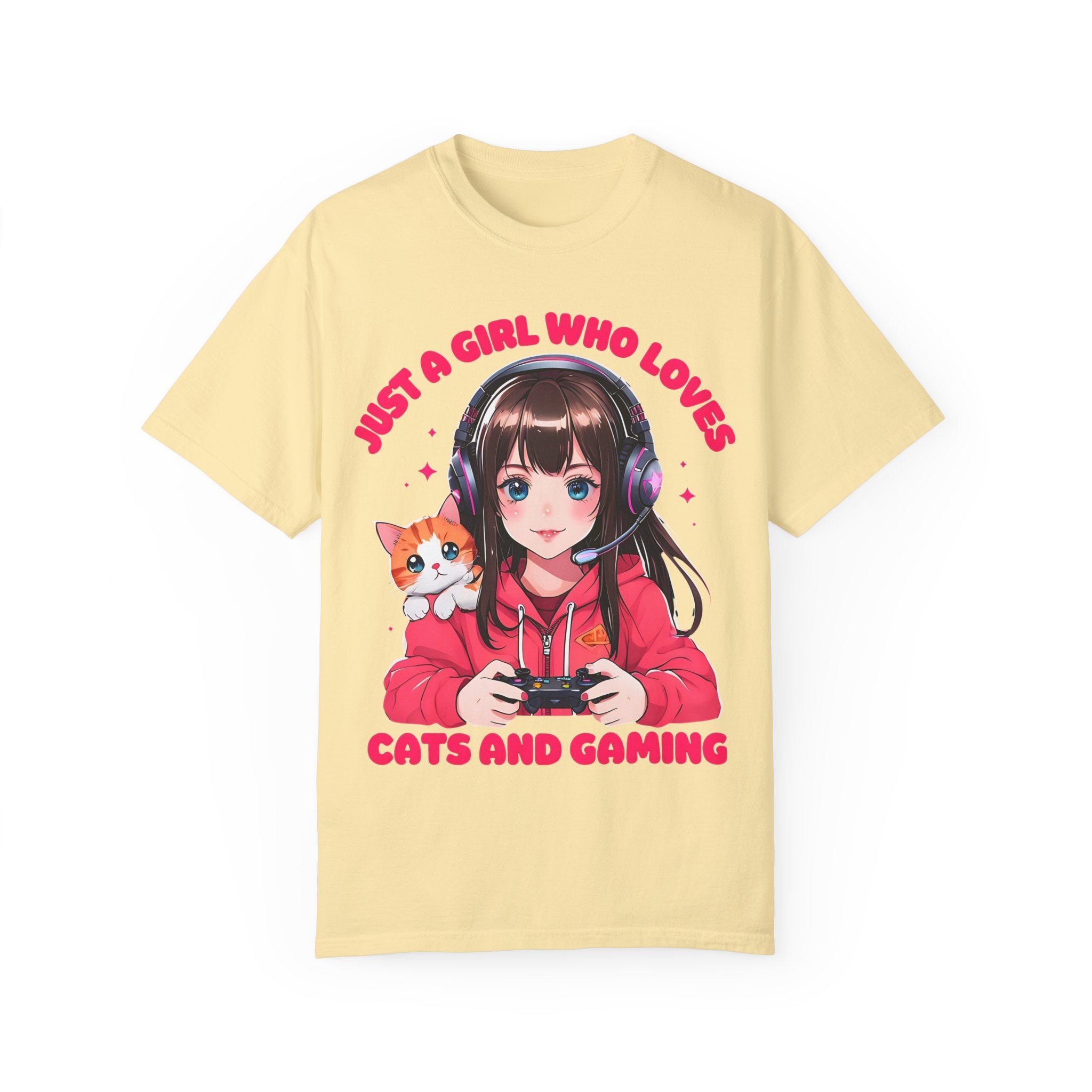 Just A Girl Who Loves Cats and Gaming T-shirt