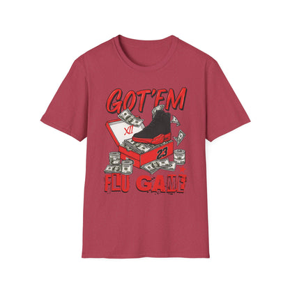 Streetwear Match Jordan 12 Retro Flu Game - XII Graffiti Sneakerhead T-Shirt