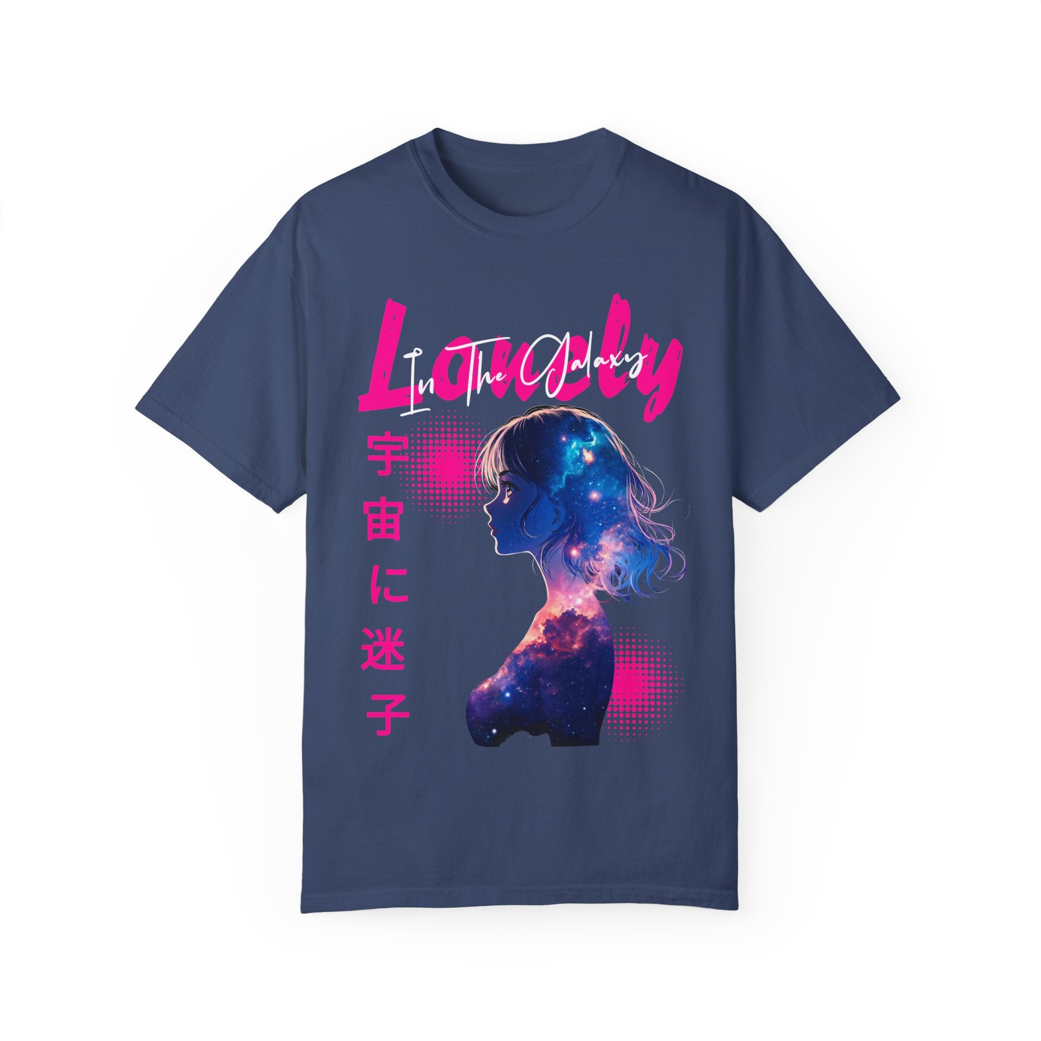 Lonely Space Galaxy Anime Girl T-shirt
