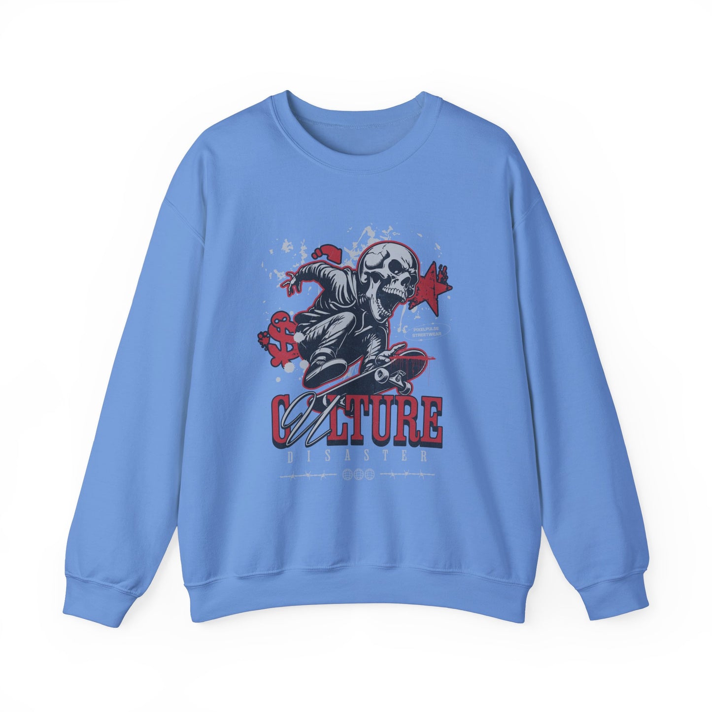 Funny Skull "Culture is a Disaster" Streetwear Sweatshirt