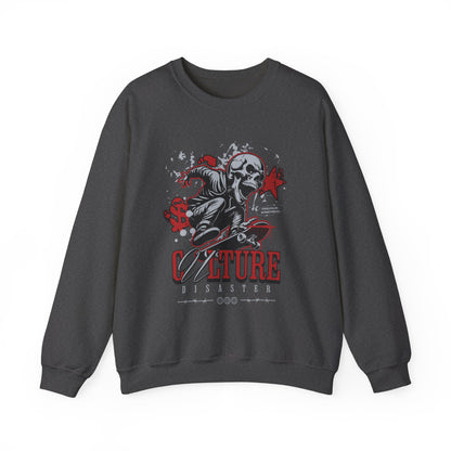 Funny Skull "Culture is a Disaster" Streetwear Sweatshirt
