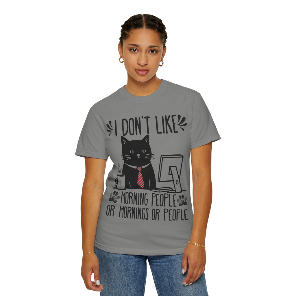 I Don’t Like Morning People... Or Mornings... Or People Funny Cat T-shirt