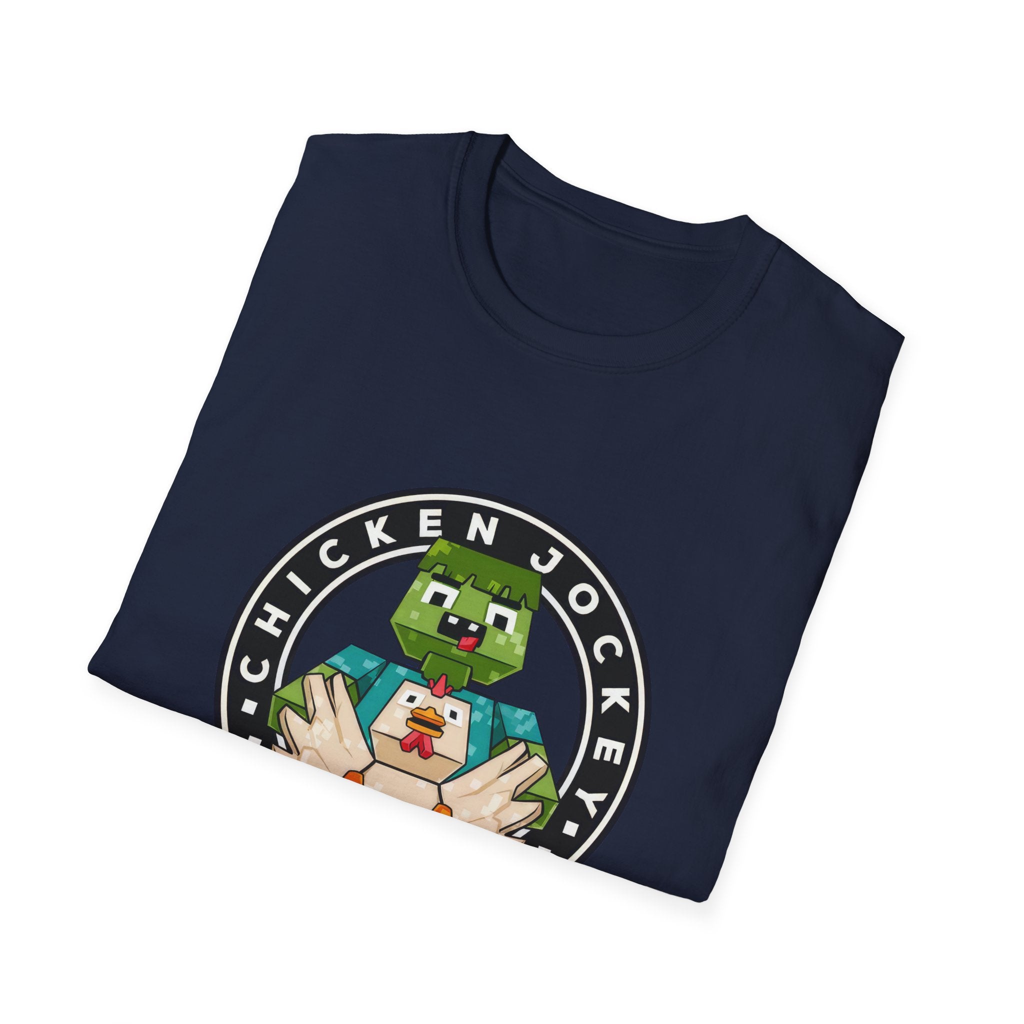 Funny Gaming Pixelated Chicken Jokey T-Shirt