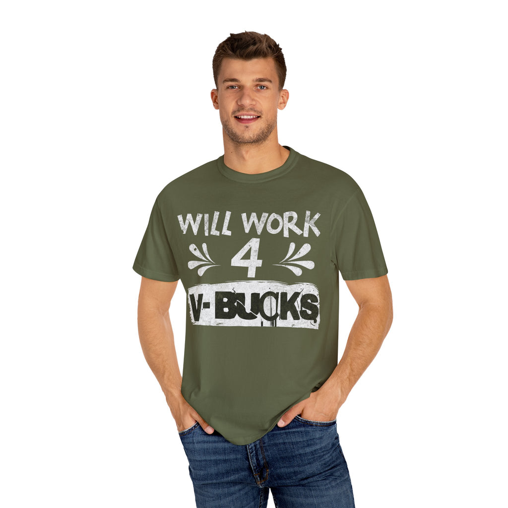 Will Work for V-Bucks Funny Gamer T-shirt