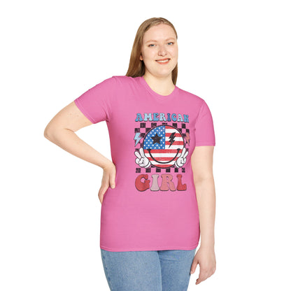 Vintage Peace Sign American Girl T-shirt