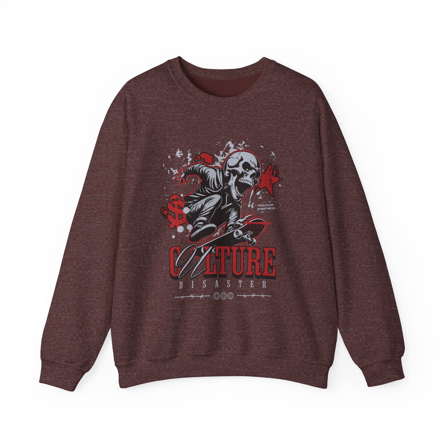 Funny Skull "Culture is a Disaster" Streetwear Sweatshirt