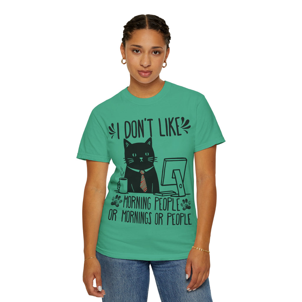I Don’t Like Morning People... Or Mornings... Or People Funny Cat T-shirt