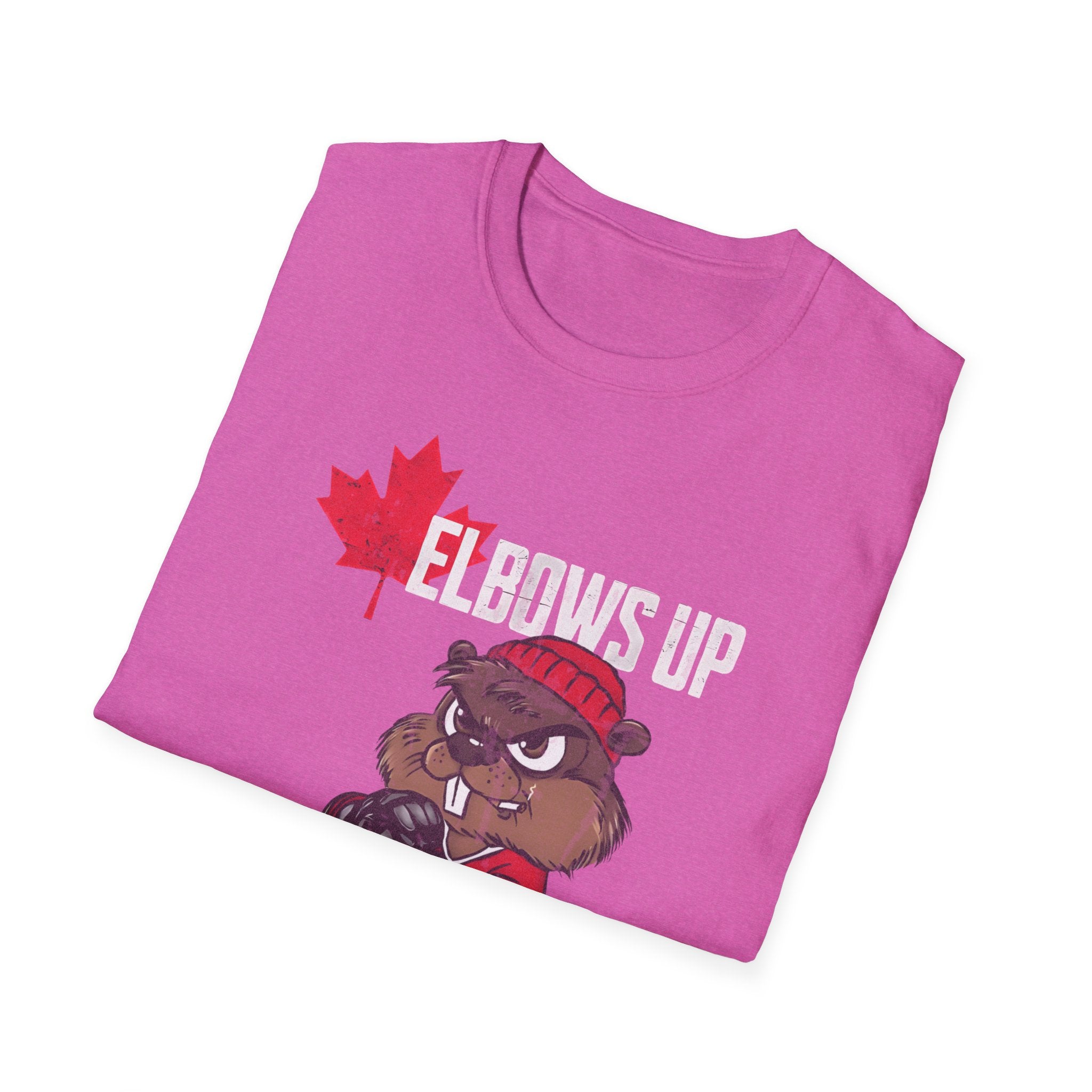 Beaver Hockey Elbows Up Canada Graphic Shirt